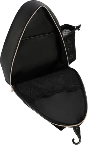 Miniatura 5 de Mochila de Tenis Cruzada de un Hombro de PU Blanco para Niñas, Bolsa de Tenis, Bolsa Bandolera para Raqueta de Tenis para Mujeres, con Portabotellas