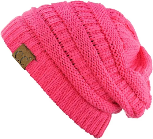 Miniatura 422 de C.C Trendy Warm Chunky Soft Stretch Cable Knit Beanie