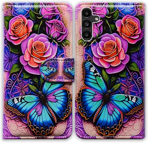 Miniatura 25 de Bcov Funda para Galaxy A13 5G, bonita funda de piel con tapa para teléfono con ranura para tarjetas, soporte para Samsung Galaxy A13 5G 2021 Linda