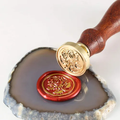 Miniatura 5 de Yoption Sello de cera de rosa romántica, decoración en invitaciones de boda, sobres de carta, paquetes de vino, sellos de tarjetas de San Valentín