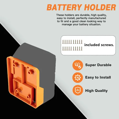 Miniatura 3 de Soporte de batería compatible con batería Ridgid de 18 V, montaje en pared, almacenamiento de batería para furgoneta de trabajo, estante, caja