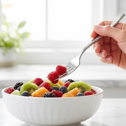 Miniatura 4 de Tenedores de postre de 12 piezas, tenedor de ensalada de acero inoxidable