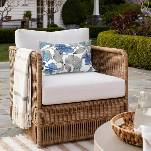 Miniatura 373 de Juego de 2 almohadas para exteriores de 16 x 16 pulgadas, repelentes al agua con interiores, para muebles de patio, hogar, jardín, geometría bohemia