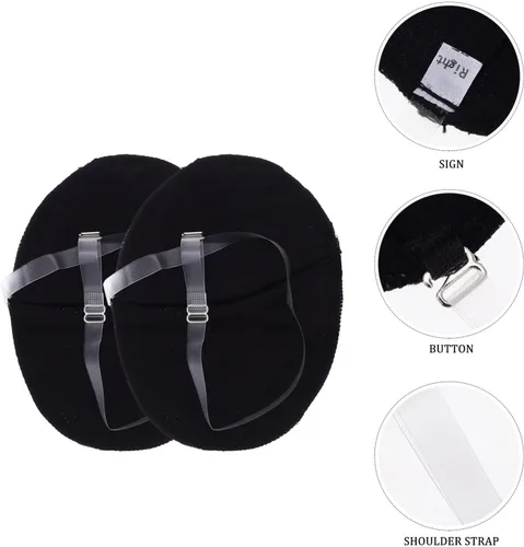 Miniatura 2 de Almohadillas de sudor para axilas, almohadilla absorbente para debajo de las axilas, protector de vestido, reutilizable, de algodón, para axilas