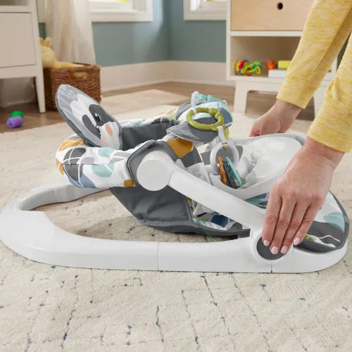 Miniatura 4 de Fisher-Price - Silla portátil para bebé Sit-Me-Up con bandeja para bocadillos, juguetes de actividad sensorial para recién nacidos y almohadilla