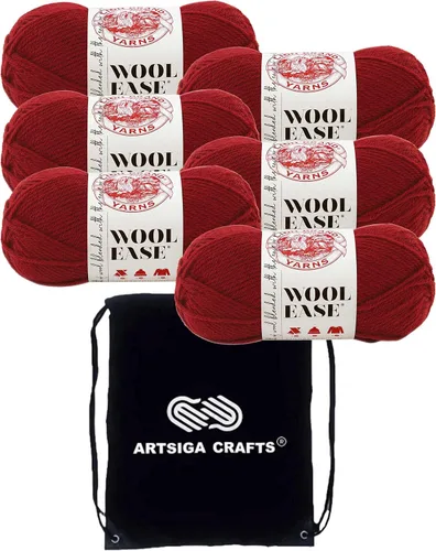 Miniatura 9 de Lion Brand Wool Ease Canyon Sunset 620-003 (3-Skeins - Mismo Lote de Tinta) Estambre Medio #4 Acrílico, Hilo de Lana para Crochet y Tejido con Bolsa
