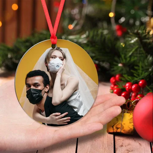 Miniatura 5 de Fortheday Adorno de Navidad personalizado 2023, adorno con foto personalizable, juego de decoración de árbol de Navidad, creativo (sobrevivido)