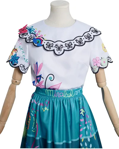 Miniatura 6 de Weholmy Women Girls Mirabel Dress Floral Print Full Set Cosplay Costume with Glasses for Adult
