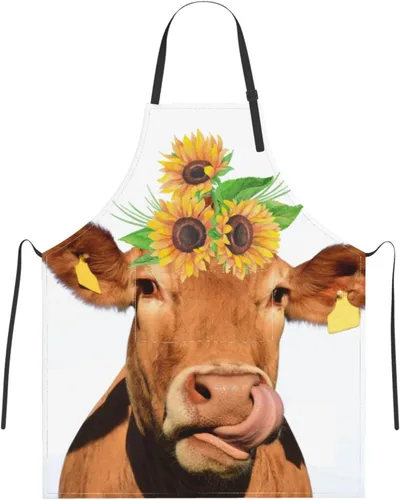 Miniatura 10 de Delantal de cocina de chef impermeable con bolsillos para adultos, delantales de cocina para barbacoa, regalos personalizados para hornear