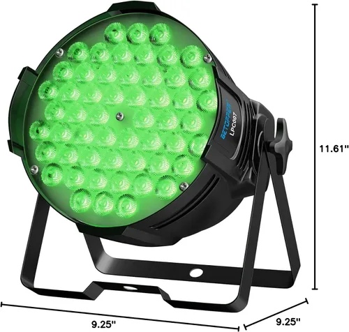 Miniatura 10 de BETOPPER Luces DJ DMX activadas por sonido, 54 x 3W LED Par Luces RGB DMX, DJ Par Iluminación para iglesia, concierto, boda, fiesta, bar