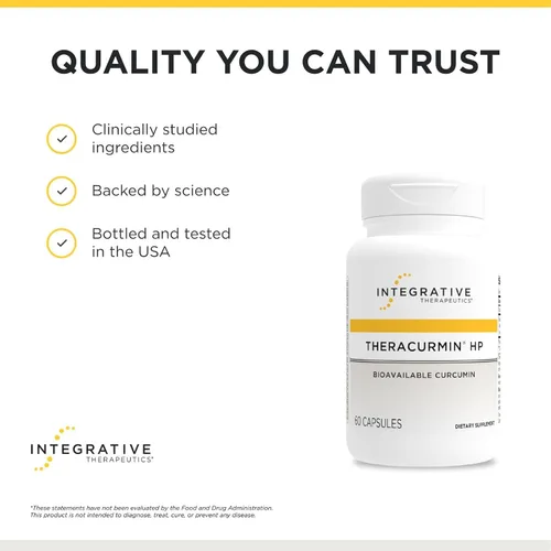 Miniatura 6 de Integrative Therapeutics Theracurmin HP - Apoyo para la salud del corazón y las articulaciones* - Soporte de recuperación muscular* - 27 veces más