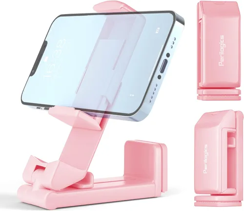 Miniatura 9 de Perilogics Soporte de Teléfono para Avión Montaje Universal en Vuelo Visualización Manos Libres con Rotación Dual Multidireccional de 360 Grados Rosa