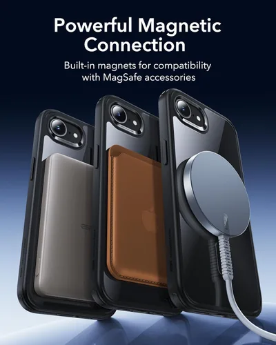 Miniatura 6 de ESR Funda para iPhone 17e/iPhone 16e, compatible con MagSafe, protección de grado militar a prueba de golpes, parte trasera resistente a los claro