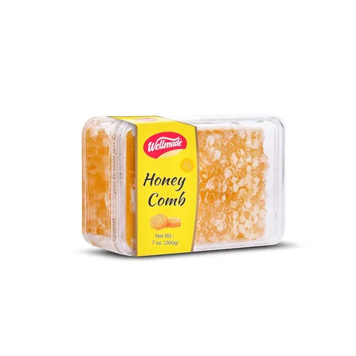 Wellmade Pure Raw Gourmet Honeycomb | Miel turca 100% natural | Panal fresco de granja sin filtrar en caja protectora | Sin aditivos, sin