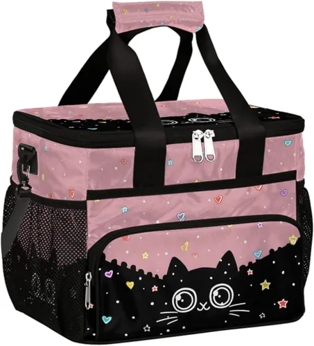 Miniatura 26 de Pardick Bolsa térmica suave con aislamiento de leopardo de galaxia para hombres y mujeres, lonchera grande a prueba de fugas, enfriador de playa