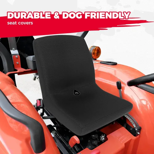 Miniatura 6 de KEMIMOTO Funda de asiento compatible con Kubota para tractor L2501, L3301, L3901, L4701, L3302, L3902, Kubota LA765, protección de tela Oxford negra