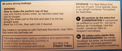 Miniatura 2 de Marks and Spencer Reino Unido. Bolsas de té extra fuertes 80 bolsas. (1 paquete)