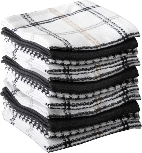 Miniatura 31 de T-Fal Paños de Cocina Premium con Textura de Waffle: Altamente Absorbentes, Súper Suaves y Duraderos - 100% Algodón, 12"x13" Toalla Plana con Brisa