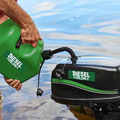 Miniatura 8 de Adhesivo diésel solo – Etiqueta diésel para contenedor de almacenamiento de combustible, camión, tractor y equipo pesado – a prueba de clima, barra
