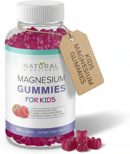 Miniatura 10 de Gomitas de magnesio sin azúcar para niños, 100 mg, suplemento de magnesio masticable para niños, apoyo para calmar y dormir, antiestrés, salud ósea