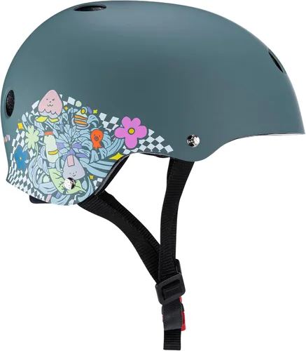 Miniatura 25 de Triple Eight Casco certificado Sweatsaver para patineta, BMX, Roller Derby, patinaje sobre ruedas, patinaje en línea, scooter y bicicleta Carbon