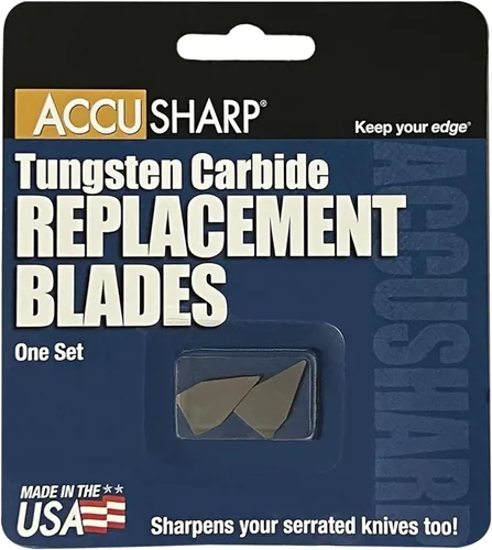 Miniatura 8 de AccuSharp Afilador de cuchillos y herramientas y cuchillas de repuesto, compacto y fácil de usar, afilador para cuchillos de cocina, cuchillos