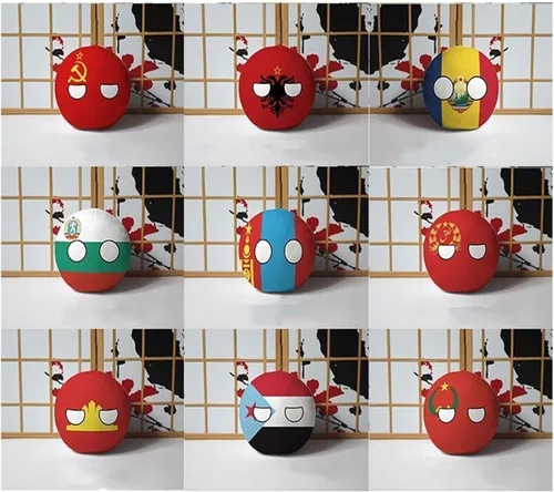 Miniatura 2 de Polandball Countryballs Muñeco de peluche Ucrania España Hungría Portugal Rumanía Grecia Austria México Polonia Ball (15,3.8 pulgadas)