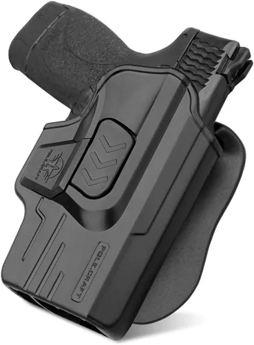 Miniatura 6 de Fundas de polímero con pala OWB Compatibles con: Smith & Wesson M&P 45 Shield M2.0 con cañón de 3.3", Funda exterior de polímero con cerradura