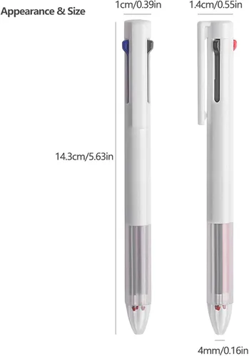 Miniatura 2 de HeTaoCat Paquete de 5 bolígrafos de gel retráctiles 3 en 1 de 0.020 in, 3 colores para suministros de oficina (3 en 1)