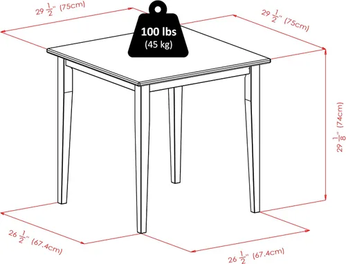 Miniatura 3 de Winsome Groveland mesa de comedor con patas, Madera, Roble Roble claro