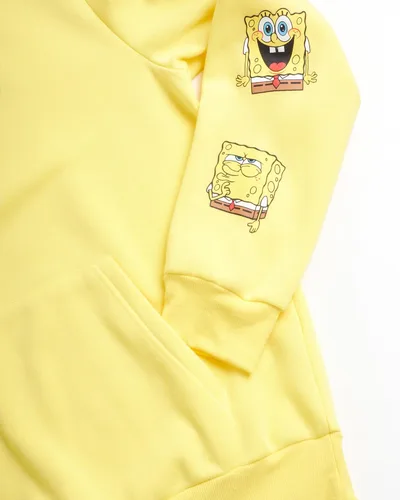 Miniatura 4 de Nickelodeon Sudadera de forro polar unisex de Bob Esponja - Sudadera con capucha para hombre y mujer
