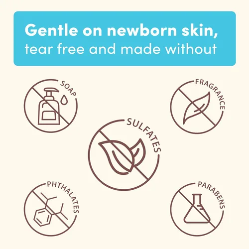 Miniatura 5 de Aveeno Baby Healthy Start Lavado Nutritivo para Recién Nacidos, Gel de Baño Hipoalergénico para Bebé, Avena Prebiótica, Limpia Suavemente la Piel