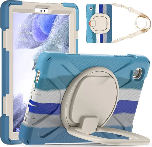 Miniatura 13 de 360 Rotation Case for Galaxy Tab ActivePro/Tab Active4 Pro/Active 5 Pro 10.1" Sturdy Cover Rotate Ring Stand Shoulder Carrying Strap Hand Strap