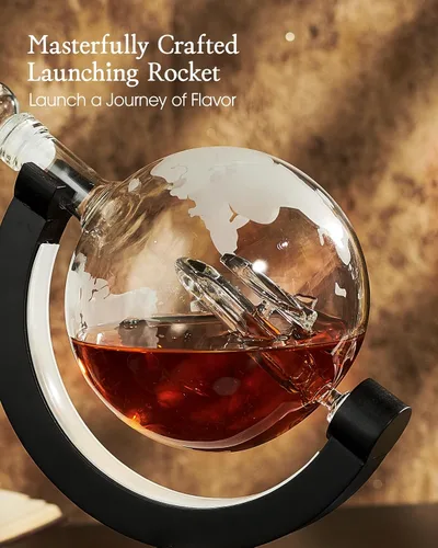 Miniatura 5 de Regalos para hombres y papá, juego de decantadores de whisky Kollea con iluminación única de globo y 7 colores RGB, regalo divertido de Navidad