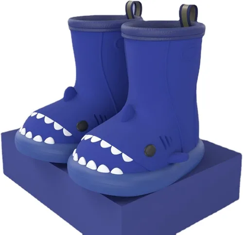 Miniatura 2 de Toddler Kids Shark Rain Boots, Fun Cartoon Lightweight Waterproof Non-Slip Rain Shoes, Adorable Easy On Rubber Rainboots for Girls Boys