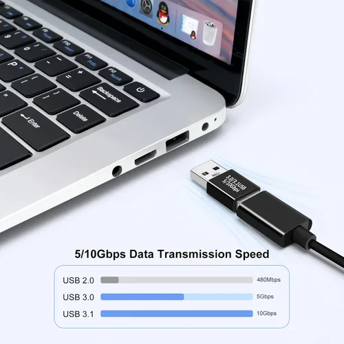 Miniatura 2 de Paquete de 2 adaptadores USB 3.0/3.1 macho a macho y adaptador OTG 3.0 USB A a A, extensión o expansión
