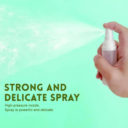 Miniatura 5 de 6 botellas vacías de espray de niebla fina de 1.0 fl oz/1 oz esmeriladas transparentes sin aire, botellas de spray de bomba cosmética recargables