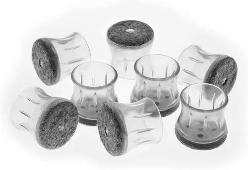 Miniatura 7 de Slipstick GorillaFelt Protectores de Patas de Silla de Felpa para Pisos de Madera, Fundas de Felpa Transparentes Claras para Muebles Que Se Quedan