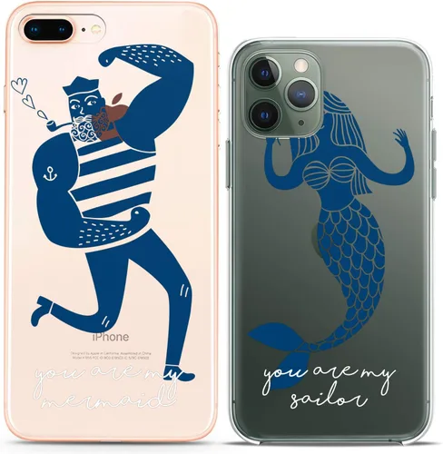 Miniatura 17 de Fundas a juego para parejas compatibles con iPhone 16 15 14 13 12 11 Pro Max Mini Xs X 6s 8 Plus 7+ Xr 10 SE 5 Bad Good Relationship Best Friend
