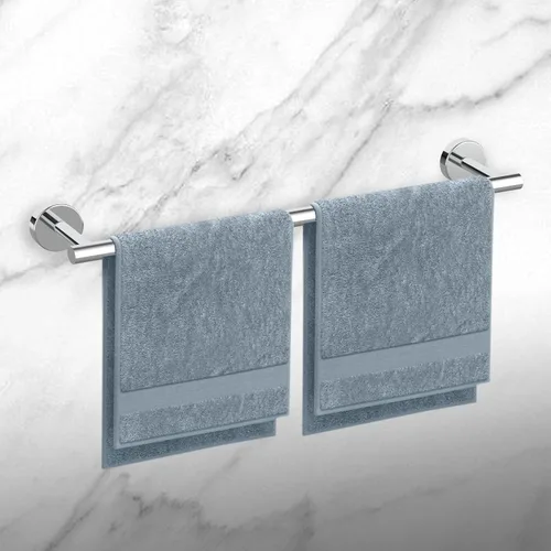 Miniatura 5 de Newfun Barra Toallero de Baño de Cromo Pulido de 16 Pulgadas, Toalleros de 2 Piezas para Baño SUS304 de Acero Inoxidable Engrosado Portotoallas
