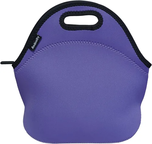 Miniatura 6 de Nevera de neopreno de Ambielly. Nevera con aislamiento para guardar la comida en un viaje, Negro Reusable Food Carrier for Office, Teachers