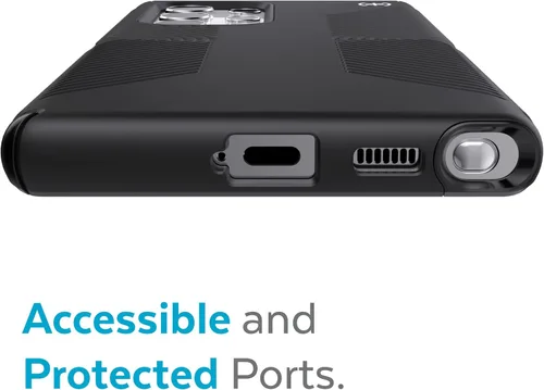 Miniatura 7 de Speck Productos Funda Presidio2 Grip Samsung Galaxy S22 Ultra, bisel elevado, Negro/Negro/Blanco