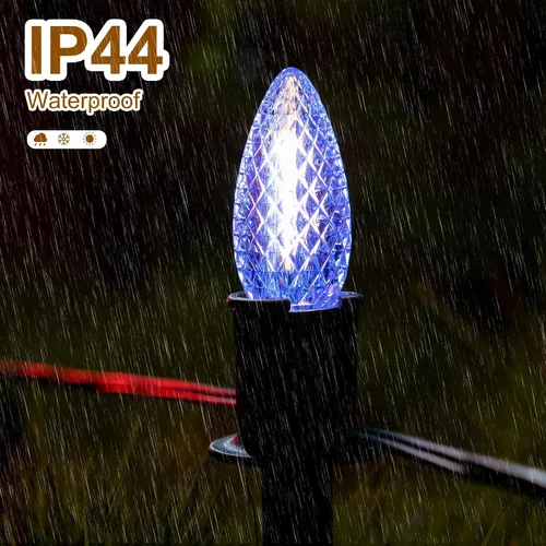 Miniatura 4 de GAGALIFE Luces de Camino de Navidad C9 de 29 Pies para Exteriores - 25 Luces LED con 25 Estacas de Marcador para Sendero, Luces Navideñas C9