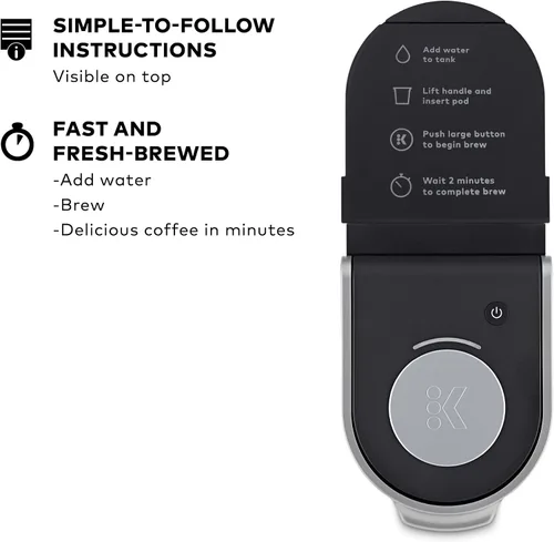 Miniatura 3 de Keurig K-Suite Premium - Cafetera de hospitalidad en la habitación, taza individual, plata/negro