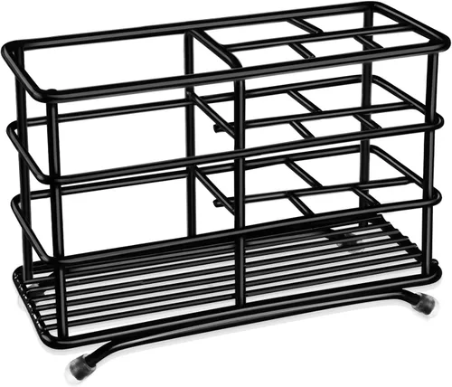 Miniatura 2 de HYRIXDIRECT Soporte para cepillos de dientes, chapado en negro, acero inoxidable a prueba de óxido, soporte para cepillo de dientes eléctrico