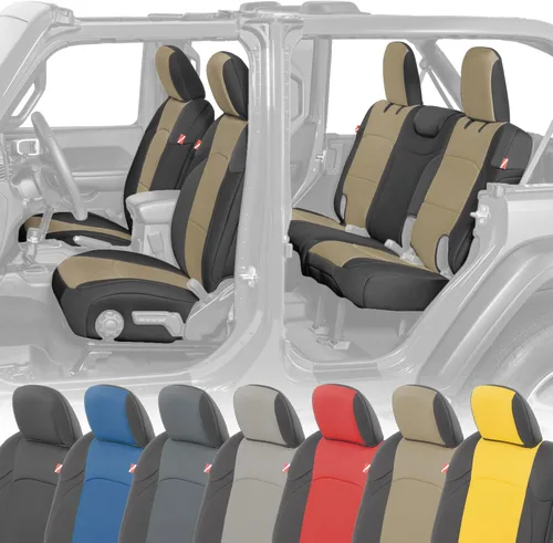 Miniatura 16 de Diver Down Neoprene Seat Cover Set - Fits Jeep JL 2-Door 2018-2026 Wrangler - Front and Back Seat Set - Custom Fit - Soft Padded Cushion Feel