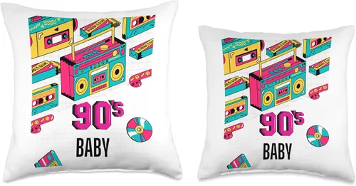 Miniatura 3 de 90s Baby Fun Retro Cartoon Style Throw Pillow