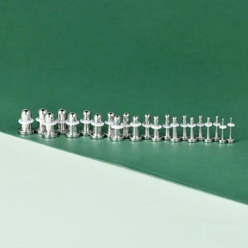 Miniatura 4 de TBOSEN Juego de dimensiones precisas de acero inoxidable con junta tórica para los oídos, túneles, medidores, kit de piercings