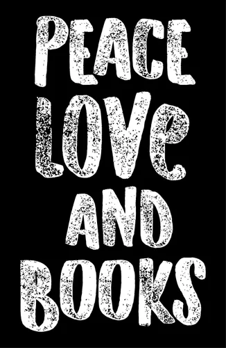 Damdekoli Póster de libros de amor de paz - 11 x 17 pulgadas