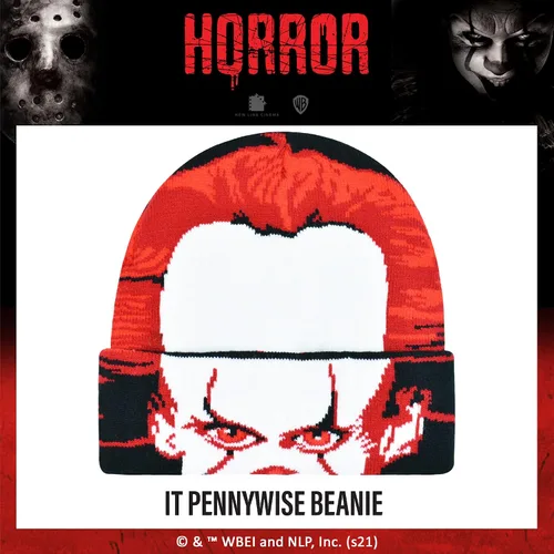 Miniatura 2 de Concept One Stephen King's IT Pennywise - Gorro de invierno enrollable, color negro, talla única, Negro